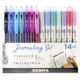 Zebra Journaling Set Mildliner & Sarasa Clip Gel Pen and Highlighter Set