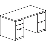 Lorell Prominence 20 Gray Elm Laminate Desk Unit