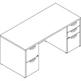 Lorell Prominence 20 Gray Elm Laminate Desk Unit