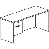 Lorell Prominence 20 Gray Elm Laminate Desk Unit