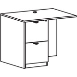 Lorell Prominence 20 Gray Elm Laminate Desk Unit