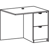 Lorell Prominence 20 Gray Elm Laminate Desk Unit