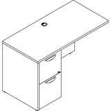 Lorell Prominence 20 Gray Elm Laminate Desk Unit