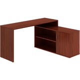 Lorell L-Shape Workstation with Cabinet