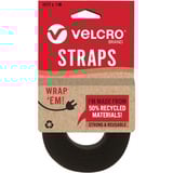 Velcro&Reg Strapadjustablereusablerecycled1x10black