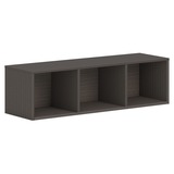 Hon Mod Wall Mounted Storage Open 48w Slate Teak Finish
