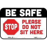 Tabbies Stop Please Do Not Sit Here Wall Decal