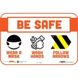 Tabbies Wear a Mask Follow Arrows Wall Decal