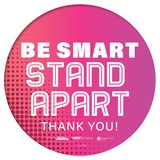 Tabbies Be Smart Stand Apart Thank You Floor Decal