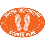 Tabbies Starts Here Footprints Circle Floor Decals