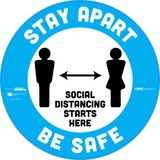Tabbies Stay Apart Besafe Messaging Floor Decal