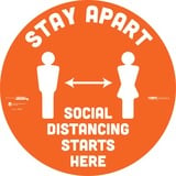 Tabbies Stay Apart Besafe Messaging Floor Decal