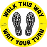 Tabbies Walk This Way Wait Circle Floor Decal