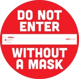 Tabbies Do Not Enter Without a Mask Floor Decal