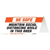 Tabbies Social Distancing Area Message Table Tent
