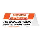 Tabbies Reserved for Social Distancing Table Tents