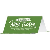 Tabbies Sorry Area Closed Thank You Table Tents