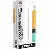 Zebra Pen Blen Retractable Gel White Barrel 07mm Dozen
