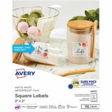 Avery&Reg Durable Waterproof Labels 2 X 2 Square 96 Total