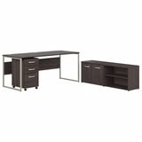 Bush Business Furniture Hybrid Storm Gray Desking Unit
