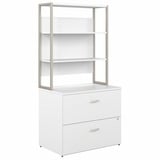 Bush Business Furniture Hybrid Collection White Desking