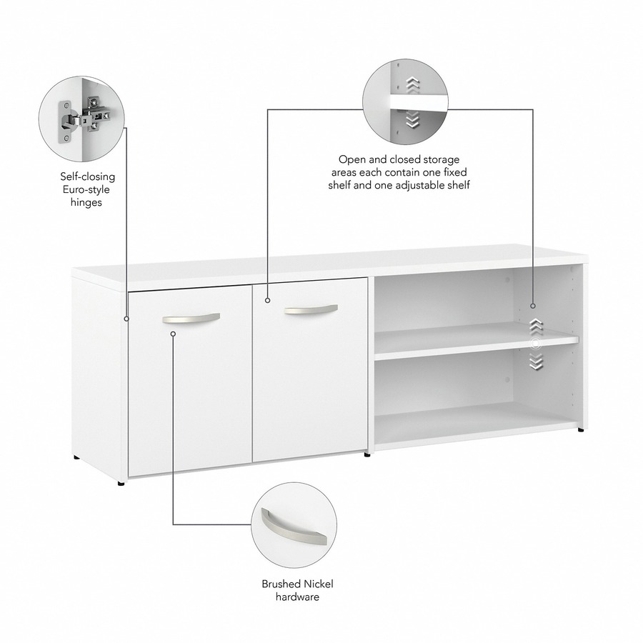 Bush Business Furniture Studio a 60w Computer Desk with Mobile File Cabinet and Low Storage Cabinet - Image 4