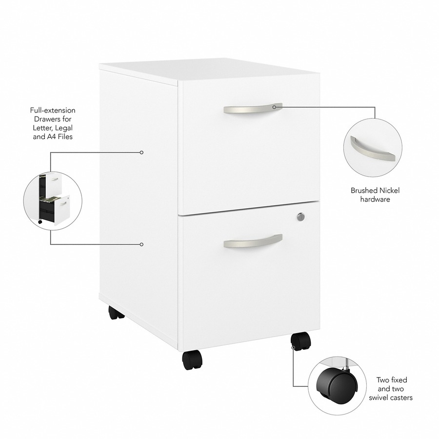 Bush Business Furniture Studio a 60w Computer Desk with Mobile File Cabinet and Low Storage Cabinet - Image 9