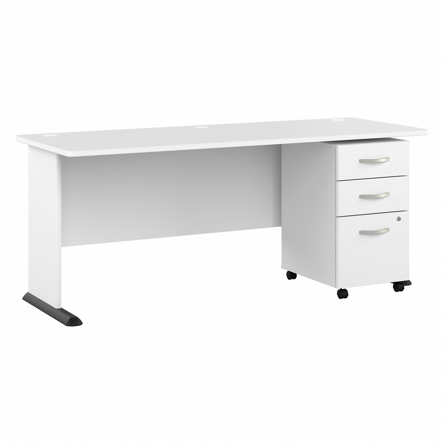 Bush Business Furniture Studio a 72w Computer Desk with 3-Drawer Mobile File Cabinet - Image 2