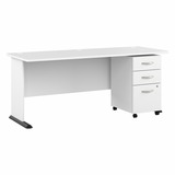 Bush Business Furniture Studio a 72w Computer Desk with 3-Drawer Mobile File Cabinet