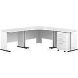 Bush Business Furniture Studio a 83w Large Corner Desk with 3-Drawer Mobile File Cabinet
