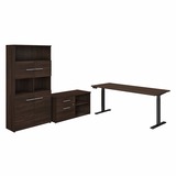 Bush Business Furniture Office 500 Black Walnut Desk