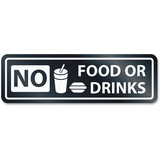 Headline Signs No Food or Drinks Window Sign