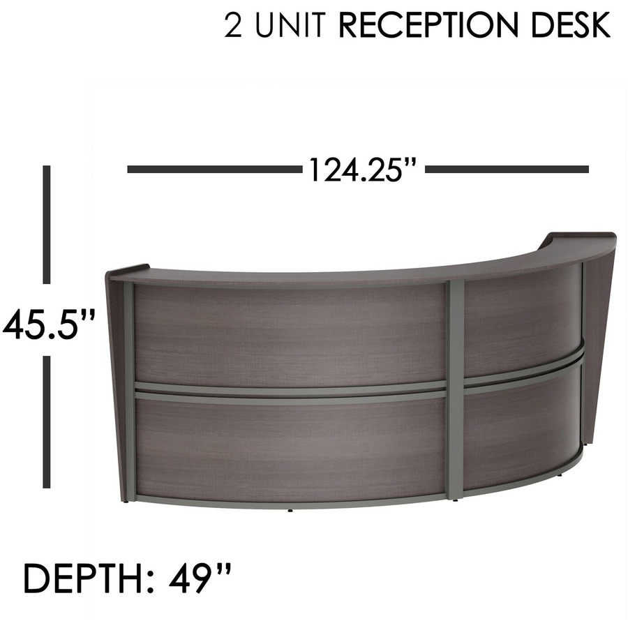 Linea Italia 2-Unit Curved Reception Desk