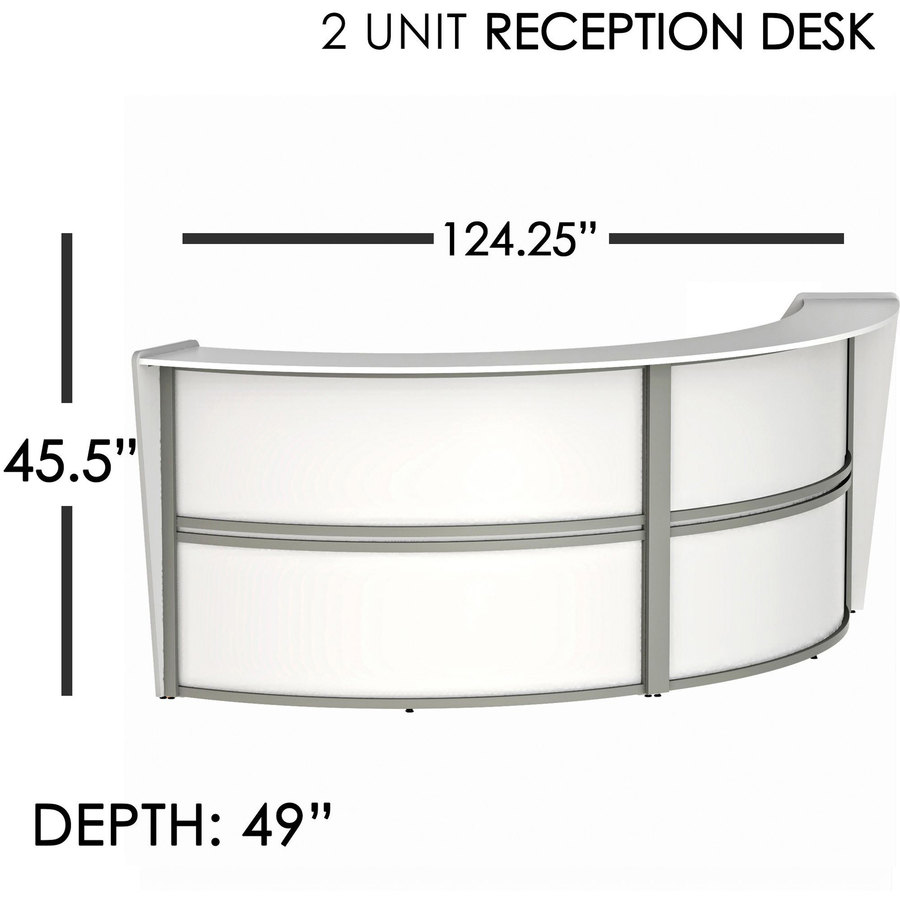 Linea Italia 2-Unit Curved Reception Desk