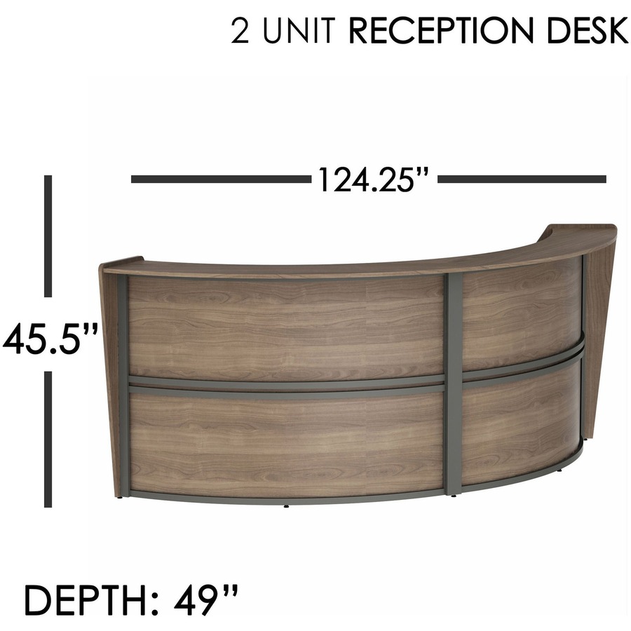 Linea Italia 2-Unit Curved Reception Desk