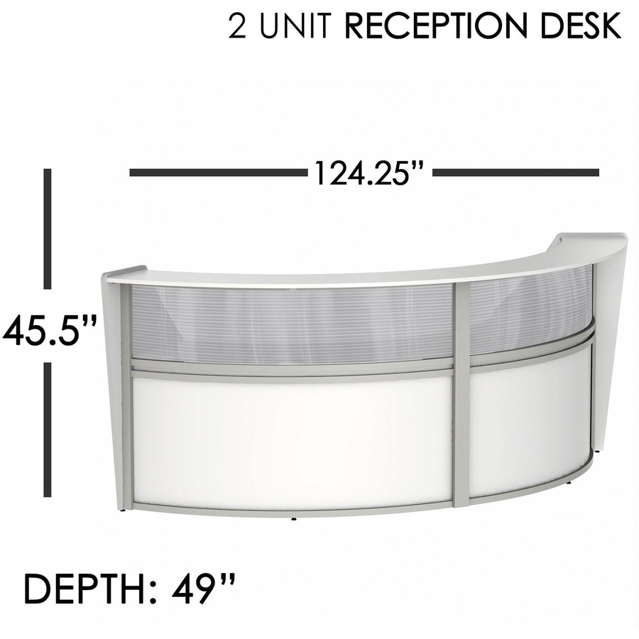 Linea Italia 2-Unit Curved Reception Desk