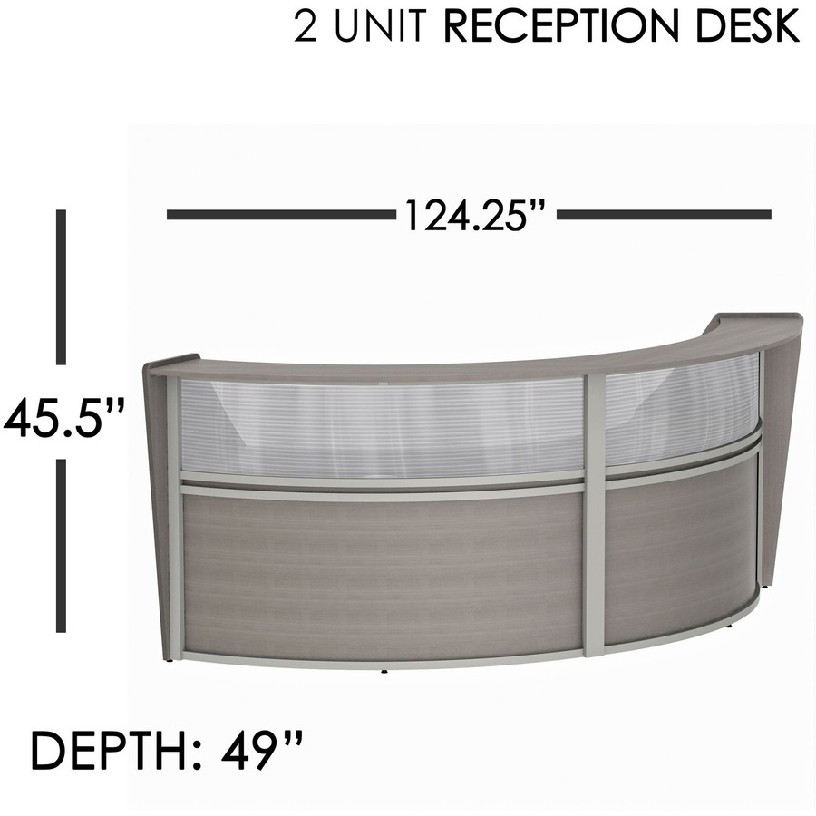 Linea Italia 2-Unit Curved Reception Desk