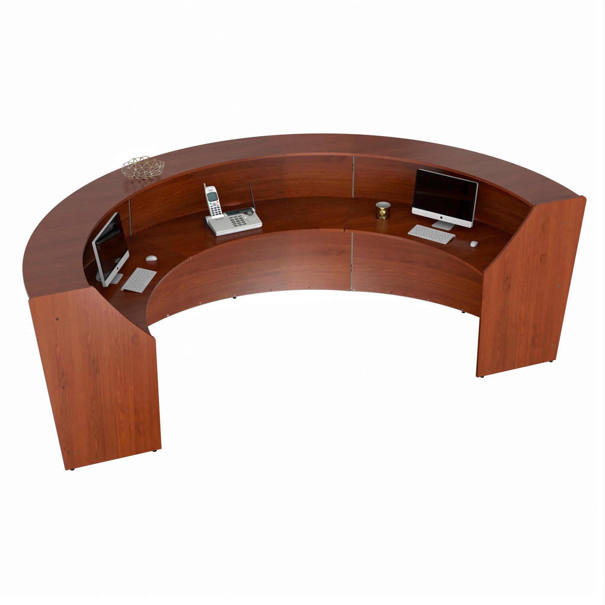 Linea Italia 3-Unit Curved Reception Desk