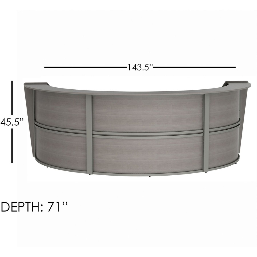 Linea Italia 3-Unit Curved Reception Desk