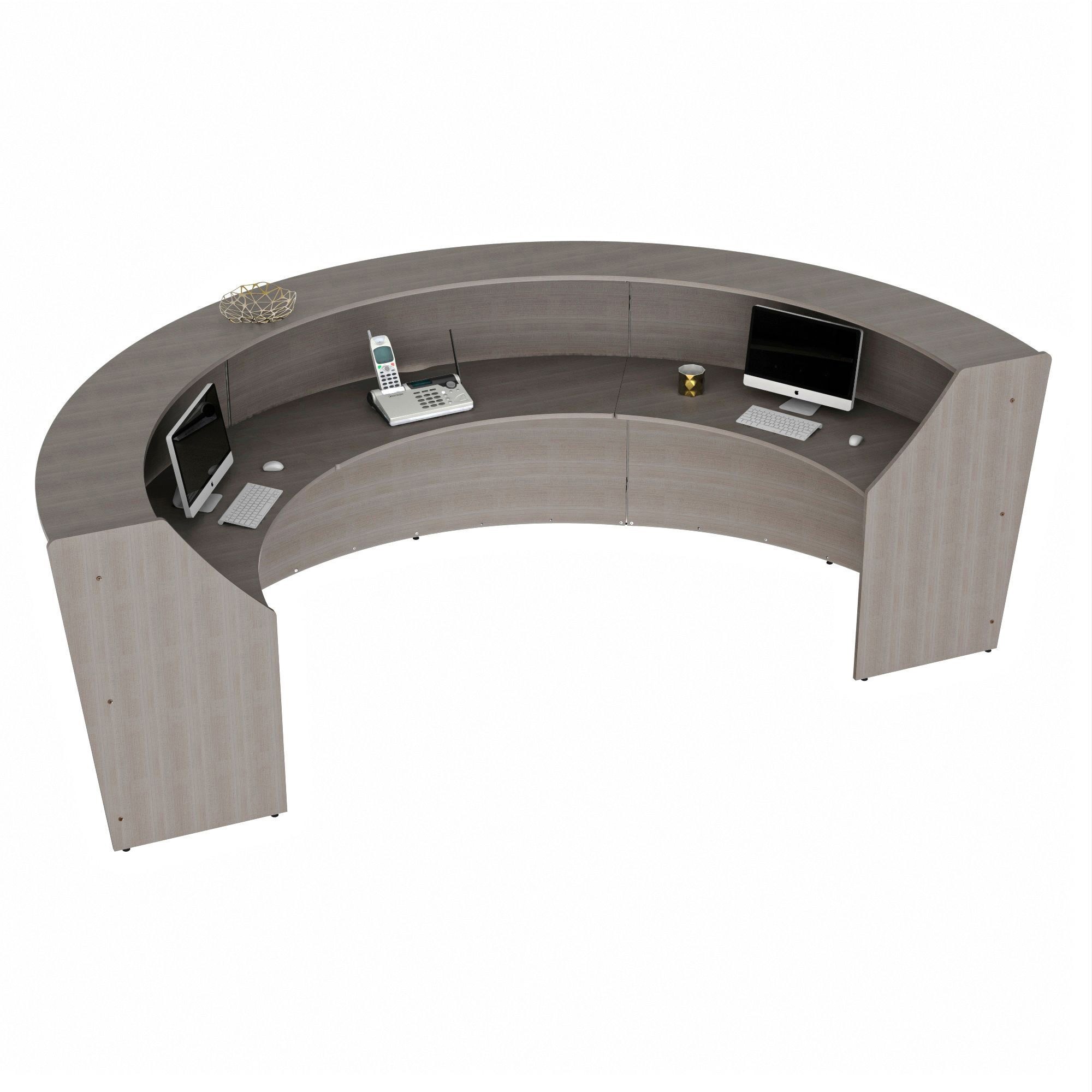 Linea Italia 3-Unit Curved Reception Desk