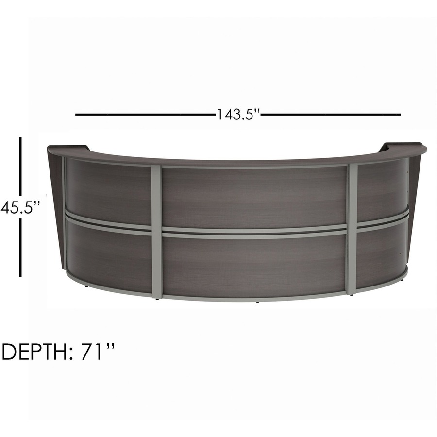 Linea Italia 3-Unit Curved Reception Desk