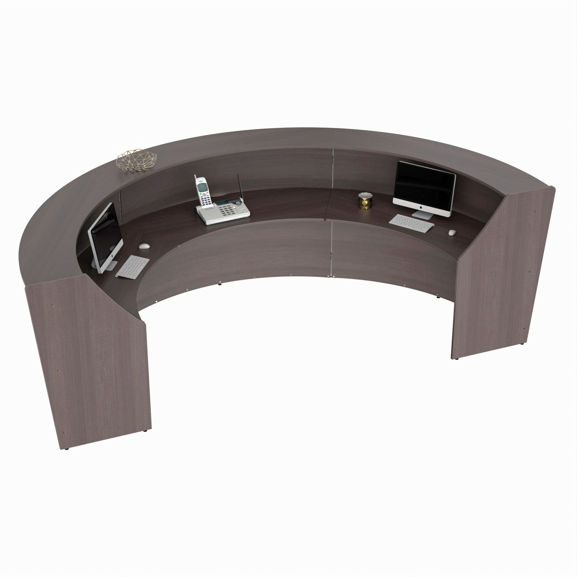 Linea Italia 3-Unit Curved Reception Desk