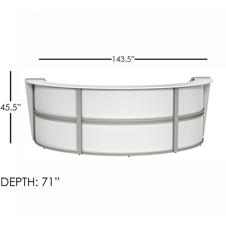 Linea Italia 3-Unit Curved Reception Desk