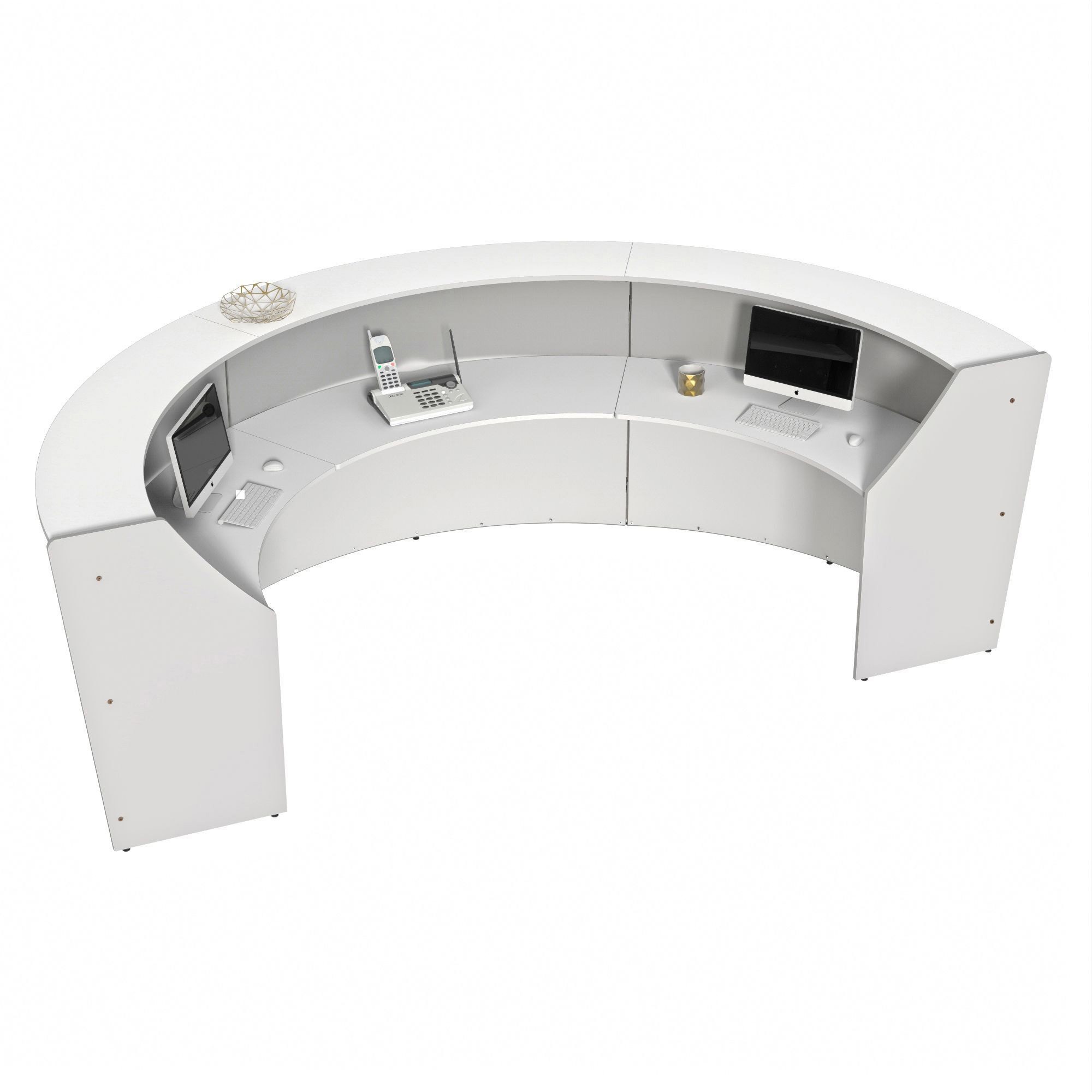 Linea Italia 3-Unit Curved Reception Desk