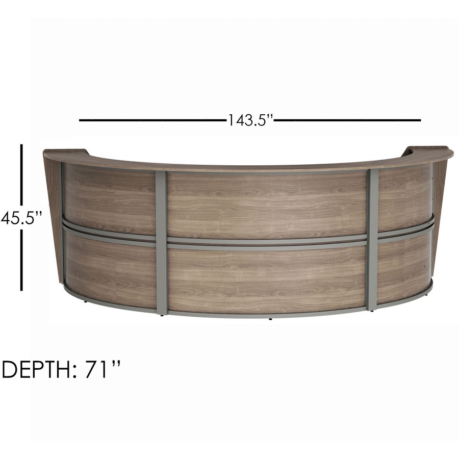 Linea Italia 3-Unit Curved Reception Desk