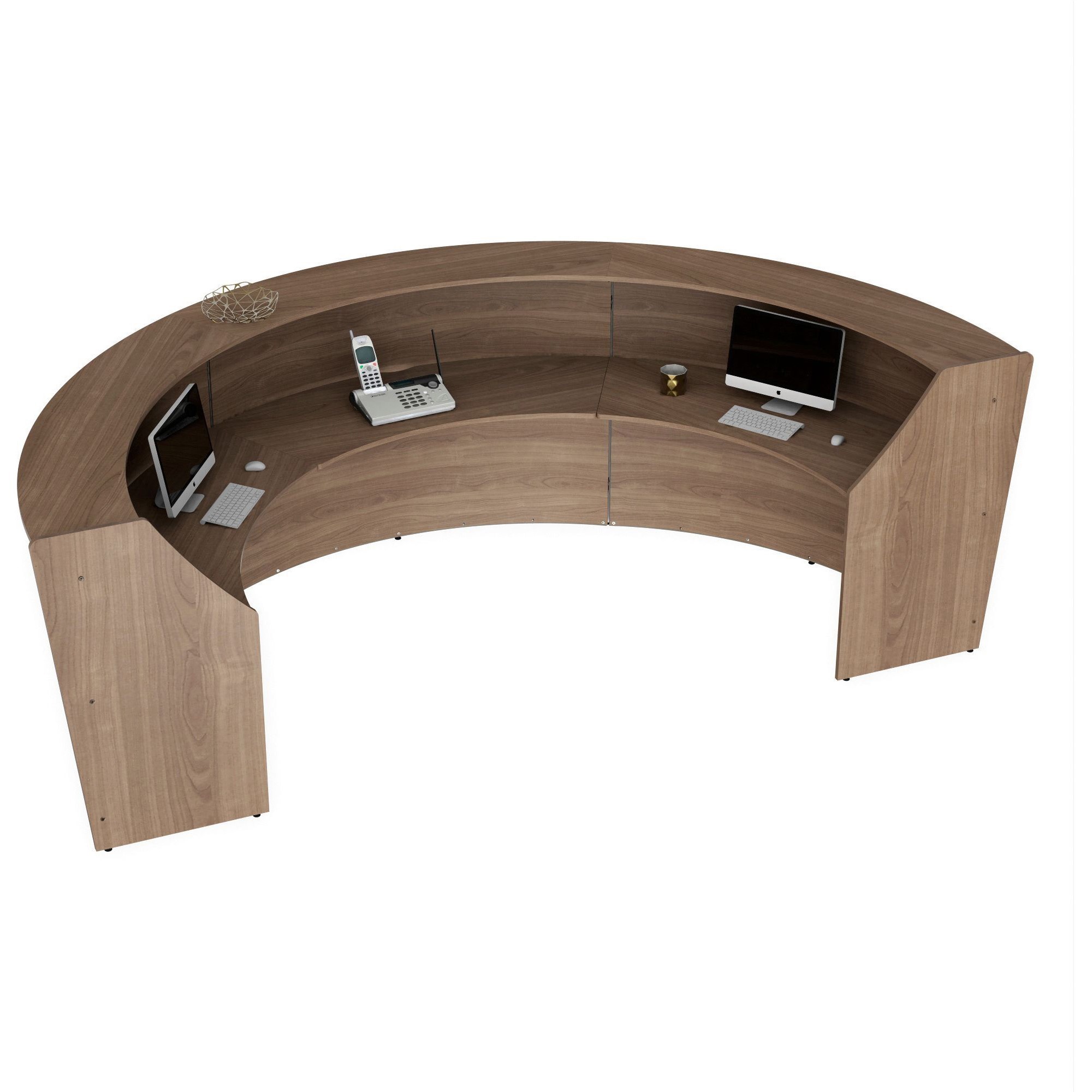 Linea Italia 3-Unit Curved Reception Desk