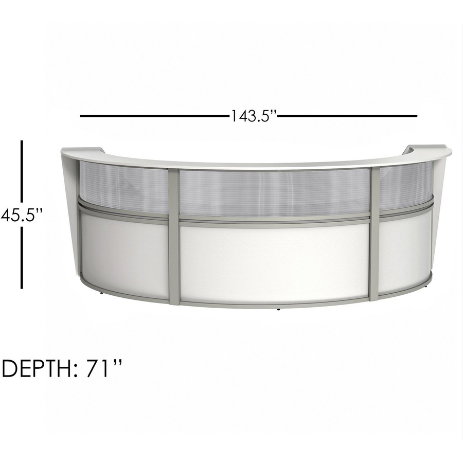 Linea Italia 3-Unit Curved Reception Desk