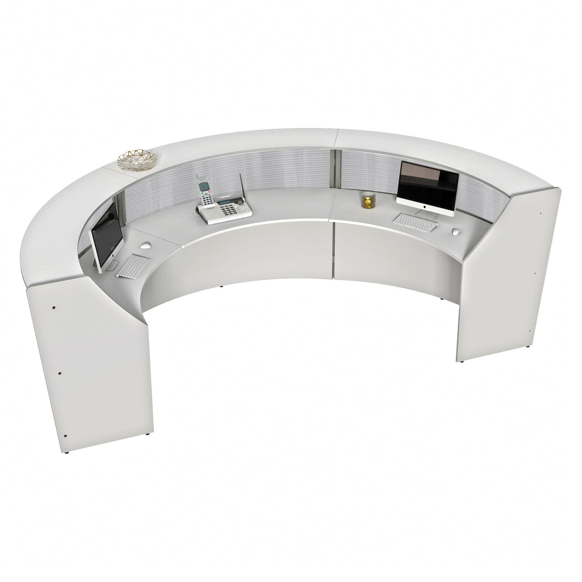 Linea Italia 3-Unit Curved Reception Desk