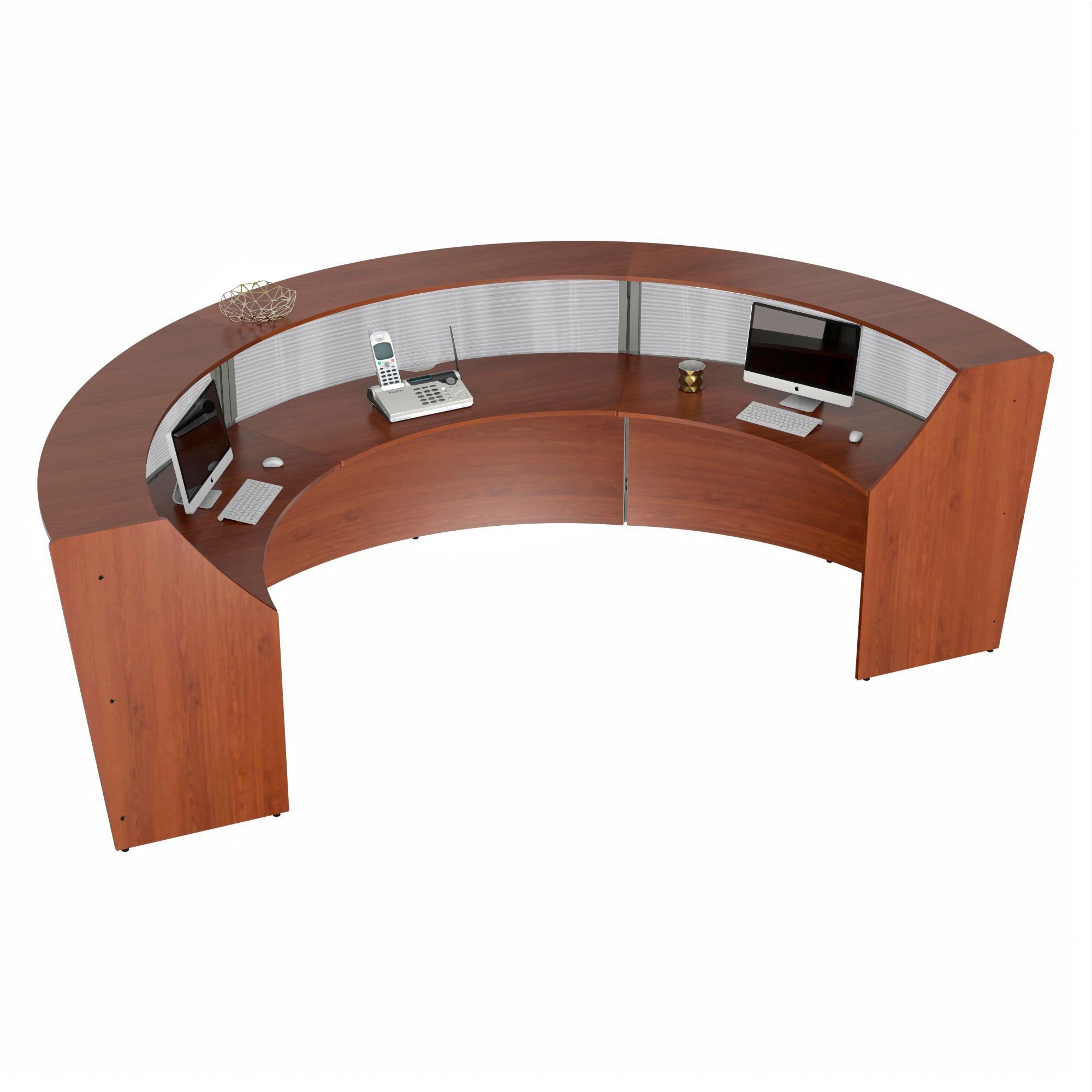 Linea Italia 3-Unit Curved Reception Desk