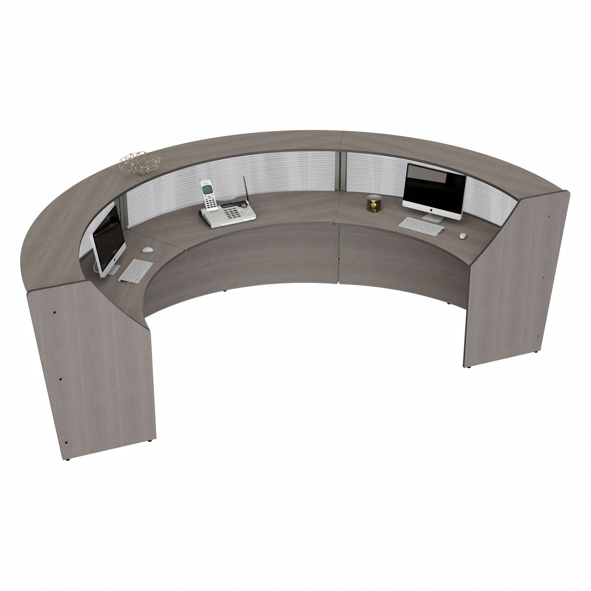 Linea Italia 3-Unit Curved Reception Desk
